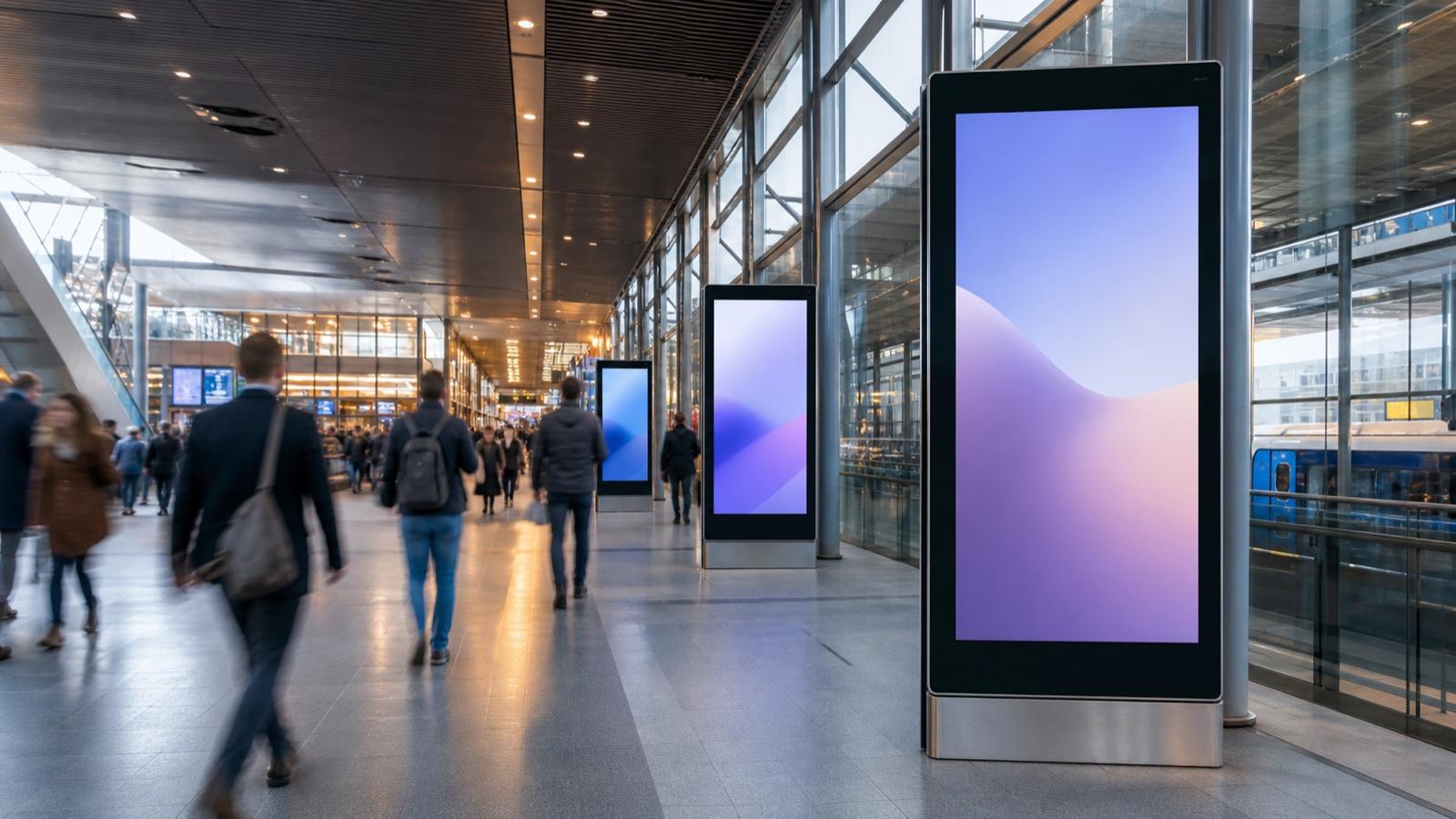 Glasgow Central Concourse Screens — demo site photograph